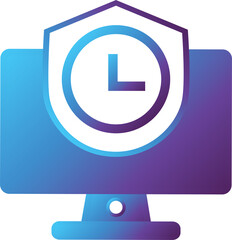 Poster - time computer modern gradient icon