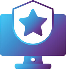 Poster - star computer modern gradient icon