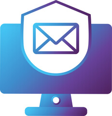 Poster - message computer modern gradient icon