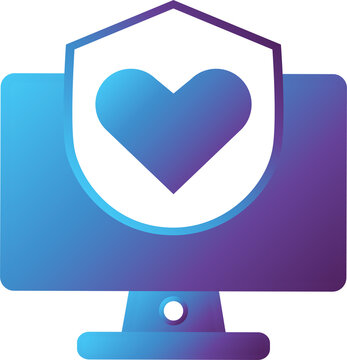 love computer modern gradient icon