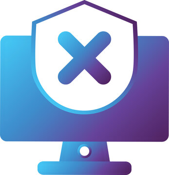 delete computer modern gradient icon