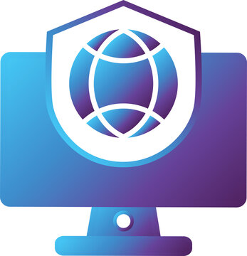 globe computer modern gradient icon