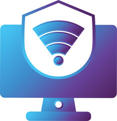 Aufkleber - wifi computer modern gradient icon