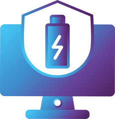 Poster - battery computer modern gradient icon