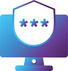 Poster - password computer modern gradient icon