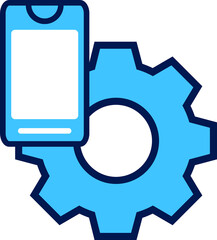 Aufkleber - mobile setting icon