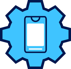 Aufkleber - mobile setting icon