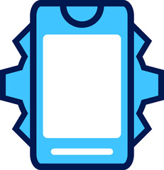 Aufkleber - mobile setting icon