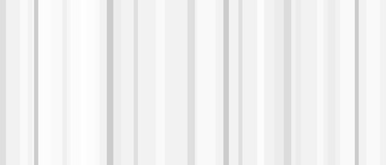 Canvas Print - White trend background wide, neutral striped wallpaper splash, abstract texture. Minimal gray template with lines for website, light gradient design, vector illustration.