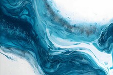 Illustration Of A White And Blue Marble Texture With Beautiful Tones - Suitable For A Background