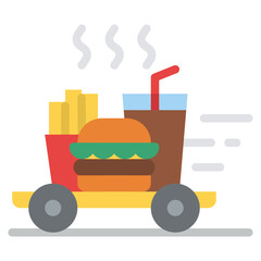 Wall Mural - food wheel fast delivery icon