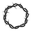 crown of thorns of jesus (black) - illustration