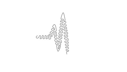 Poster - Animated self drawing of continuous line draw Heartbeat icon. Heart beat monitor pulse. Heartbeat lone, cardiogram. Beautiful healthcare, medical. Swirl curl style. Full length one line animation