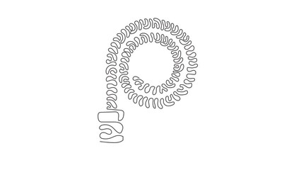 Poster - self drawing animation of single one line draw fire hose logo in style. suitable for many purposes. 