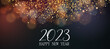 Leinwandbild Motiv 2023 happy new year greeting card - banner design