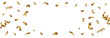 © Dariia Vovk - Realistic golden confetti background with ribbons