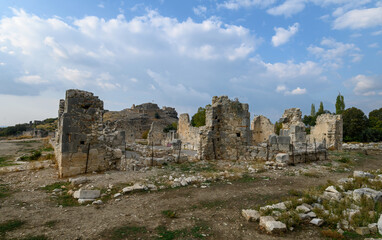 Wall Mural - Tlos ruins and tombs, an ancient Lycian city near the town of Seydikemer, Mugla, Turkey. 