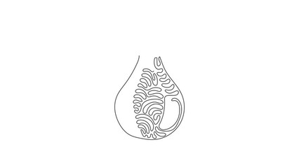 Poster - Animated self drawing of single continuous line draw punching boxing speed bag. Hitting speed bag for boxing training. Boxing equipment exercise. Swirl curl style. Full length one line animation