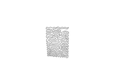 Poster - Animated self drawing of continuous one line draw grocery bag with vegetables. Paper package with agricultural products and fruits. Paper bag in swirl curl style. Full length single line animation