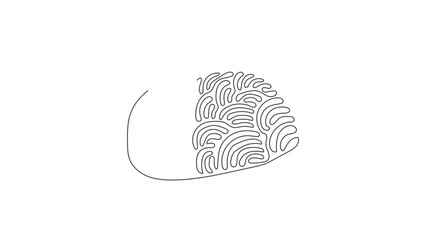 Poster - Animated self drawing of continuous line draw tacos traditional Mexican fast food with tortilla, meat, vegetables, lettuce, cheese, tomato, sauce. Swirl curl style. Full length single line animation