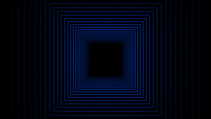 Poster - Absorption tunnel on a black background. Hypnotic abstract illusion. Abstract 3d portal. 3d rendering.