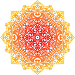 Floral round ornament