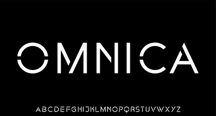 OMNICA luxury modern font alphabetical vector set	
