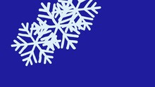 Simple Color Animation Video With Snowflakes