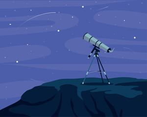 Wall Mural - telescope looking at outer space