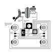 vector illustration Hydraulic Brake Assistance System Component