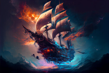 Deep space travel using a pirate ship