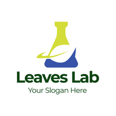 Science Lab Logo Design, Green Lab Logo Design, Herbal Lab Logo.