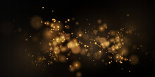 Christmas Background. Powder PNG. Magic Shining Gold Dust. Fine, Shiny Dust Bokeh Particles Fall Off Slightly. Fantastic Shimmer Effect.	
