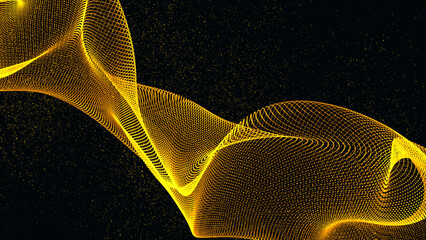 Poster - abstract background with waves
