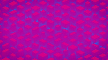 Wall Mural - many purple 3d boxes random - abstract geometry backdrop - loop video