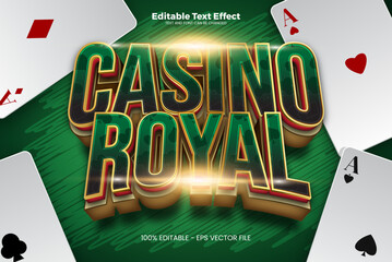 Wall Mural - Casino Royal editable text effect in modern trend style