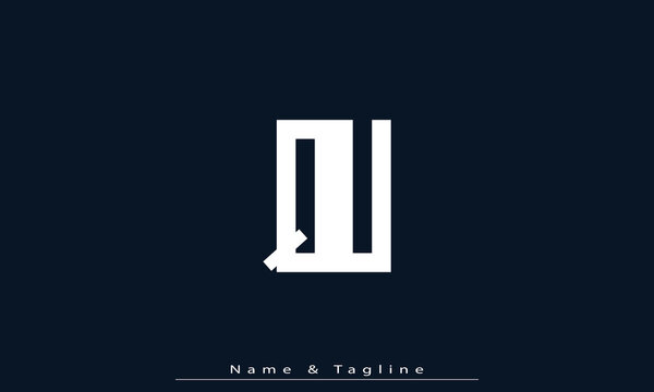 Alphabet letters Initials Monogram logo QU , UQ