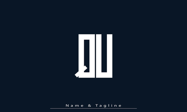 Alphabet letters Initials Monogram logo QU , UQ