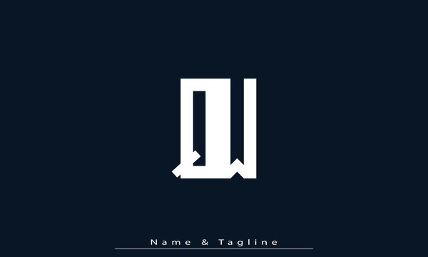 Alphabet letters Initials Monogram logo QW , WQ