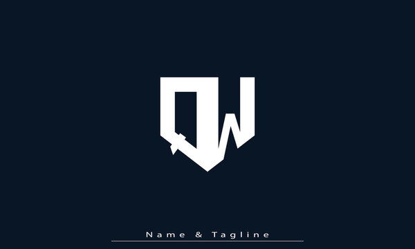 Alphabet letters Initials Monogram logo QW , WQ