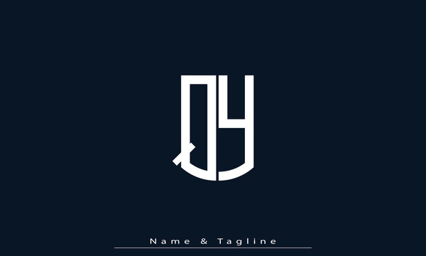 Alphabet letters Initials Monogram logo QY , YQ