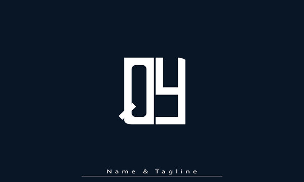 Alphabet letters Initials Monogram logo QY , YQ