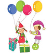 children who are happy to receive gifts
