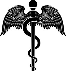 Sticker - Rod of Asclepius Aesculapius Medical Symbol