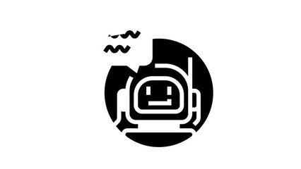 Canvas Print - chatbot robot glyph icon animation