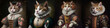 Renaissance Cats. [Digital Art Painting, Sci-Fi Fantasy Horror Background, Graphic Novel, Postcard, or Product Image]