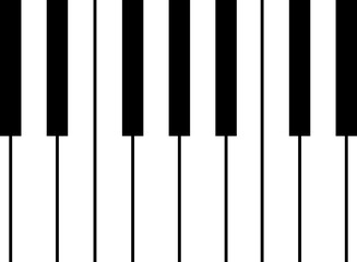 Wall Mural - Piano keys. Musical instrument keyboard. Vector illustration.