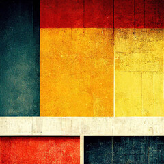 Wall Mural - abstract bauhaus style background. trendy aesthetic bauhaus architecture design. digital art.