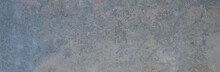 Panorama De Fond De Vieux Mur Pour Création D'arrière Plan. Panoramique Aspect Marbre Bleu.	
