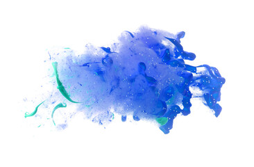Wall Mural - png abstract smoke blue colors bang splash on transparent backgrownd. ink blot.